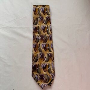 J. Garcia Abstract Brown and Gold Tie